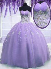 Dazzling Sleeveless Zipper Floor Length Beading Sweet 16 Dresses