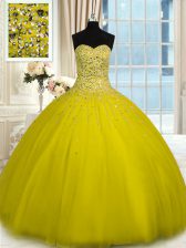 Captivating Sleeveless Beading Lace Up Quinceanera Dress