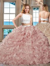  Straps Backless Tulle Sleeveless Floor Length Vestidos de Quinceanera and Beading and Ruffles