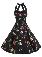  Halter Top Sleeveless Zipper Prom Gown Multi-color Chiffon
