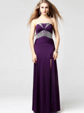  Sleeveless Zipper Floor Length Sequins Prom Party Dress