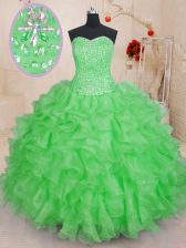 Flirting Floor Length Ball Gowns Sleeveless 15 Quinceanera Dress Lace Up