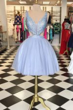  Sweetheart Sleeveless Tulle Prom Dress Beading Zipper