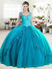  Sleeveless Zipper Floor Length Beading Quinceanera Dress