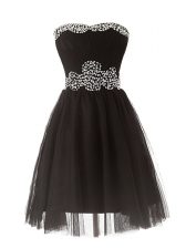 Discount Black Sweetheart Zipper Beading Evening Dress Sleeveless