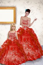 Fabulous Sleeveless Lace Up Floor Length Beading and Embroidery and Pick Ups Ball Gown Prom Dress
