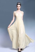 Traditional Sleeveless Zipper Ankle Length Lace Prom Party Dress