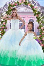 Captivating Multi-color Sweetheart Lace Up Beading Sweet 16 Dress Sleeveless