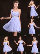  Sequins Mini Length Lavender Dama Dress for Quinceanera Sleeveless Zipper