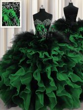 Flirting Floor Length Multi-color Vestidos de Quinceanera Sweetheart Sleeveless Lace Up