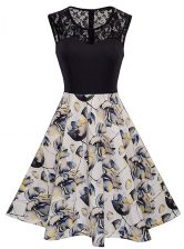 High Quality Scoop Multi-color Sleeveless Satin Zipper Homecoming Dress for Prom and Party
