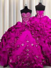  Sequins Sleeveless Lace Up Floor Length Beading and Embroidery and Ruffles Vestidos de Quinceanera