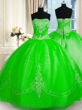  Sleeveless Tulle Lace Up Sweet 16 Dress for Military Ball and Sweet 16 and Quinceanera