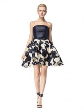 Black Prom Dresses Prom and Party with Embroidery Strapless Sleeveless Lace Up