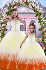 Top Selling Floor Length Lace Up 15 Quinceanera Dress Multi-color for Military Ball and Sweet 16 and Quinceanera with Beading