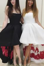  Printed Sleeveless Zipper High Low Pattern Prom Gown