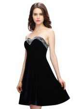 Fancy Sleeveless Zipper Knee Length Beading 