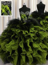 New Style Floor Length Ball Gowns Sleeveless Multi-color Quinceanera Gowns Lace Up