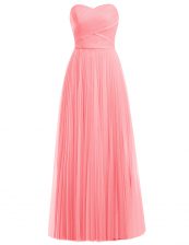  Sleeveless Zipper Floor Length Ruffles Prom Party Dress