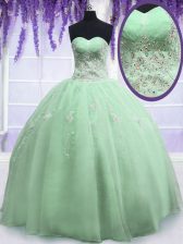 Affordable Yellow Green Sleeveless Organza Zipper Sweet 16 Dresses for Military Ball and Sweet 16 and Quinceanera