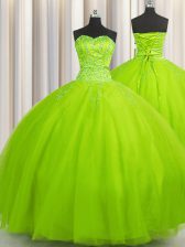  Big Puffy Sweetheart Sleeveless Lace Up Sweet 16 Quinceanera Dress Tulle