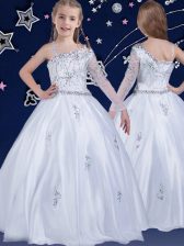 Decent Sleeveless Beading Zipper Toddler Flower Girl Dress