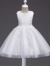 Admirable Sleeveless Appliques Zipper Girls Pageant Dresses