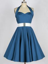 Fantastic Sleeveless Belt Lace Up Dama Dress
