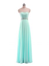 Extravagant Strapless Sleeveless Chiffon Beading Zipper