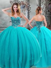 Extravagant Sleeveless Beading Lace Up Quinceanera Dress