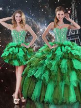  Floor Length Ball Gowns Sleeveless Multi-color Quinceanera Gowns Lace Up