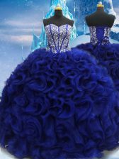  Sleeveless Lace Up Floor Length Beading Quinceanera Dress