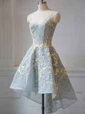  Sleeveless Lace Criss Cross Quinceanera Court Dresses