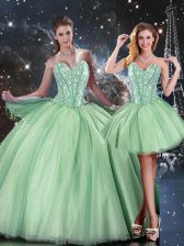 Custom Made Sleeveless Beading Lace Up 15 Quinceanera Dress