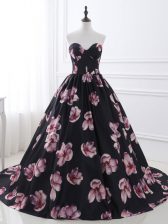  Multi-color Sleeveless Ruching Lace Up Evening Dress