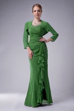 Modern Chiffon Sleeveless Floor Length Prom Party Dress and Beading