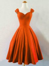 Sleeveless Lace Up Knee Length Ruching Quinceanera Court of Honor Dress