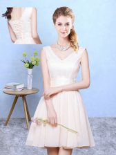  Sleeveless Ruching Lace Up Dama Dress for Quinceanera