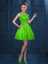 Luxurious Zipper Scoop Lace and Ruffled Layers Dama Dress Tulle Sleeveless