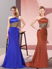 Eye-catching Royal Blue Sleeveless Pattern Floor Length 