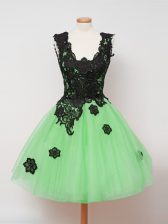  Tulle Straps Sleeveless Zipper Lace Damas Dress in 