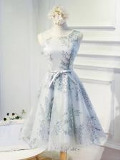  Sleeveless Lace and Appliques and Belt Lace Up Prom Dress