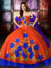  Floor Length Ball Gowns Sleeveless Multi-color Quinceanera Gowns Lace Up