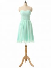  Sleeveless Ruching Lace Up Quinceanera Court of Honor Dress