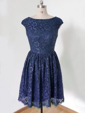  Cap Sleeves Lace Lace Up Dama Dress