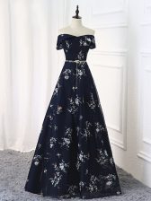 Sexy Sleeveless Beading and Belt Lace Up Prom Evening Gown