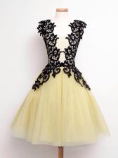 Superior Sleeveless Lace Lace Up Damas Dress