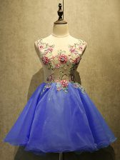 Cheap Bateau Sleeveless Lace Up Prom Party Dress Lavender Organza