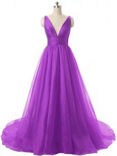  V-neck Sleeveless Organza Homecoming Dress Ruching Backless