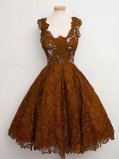  Straps Sleeveless Lace Dama Dress for Quinceanera Lace Lace Up